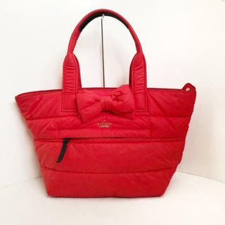 ケイトスペードニューヨーク(kate spade new york)のKate spade(ケイトスペード) ショルダーバッグ - PXRU6228 レッド×黒 リボン ナイロン×レザー(ショルダーバッグ)