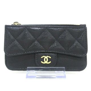 CHANEL - CHANEL(シャネル) コインケース美品  マトラッセ AP2570 黒 ゴールド金具 キャビアスキン