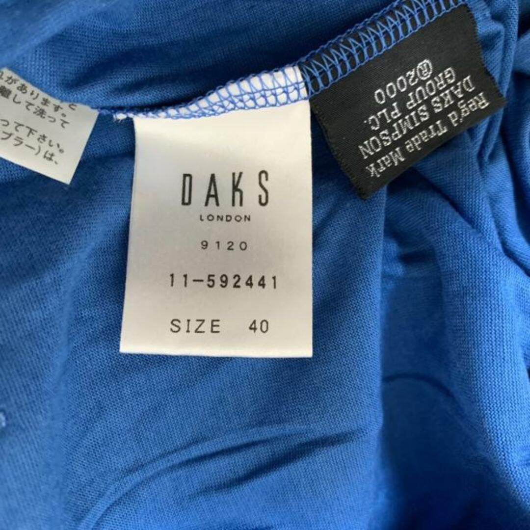 DAKS(ダックス)のDAKS(ダックス) 長袖カットソー サイズ40 L レディース美品  - ブルー フリル レディースのトップス(カットソー(長袖/七分))の商品写真