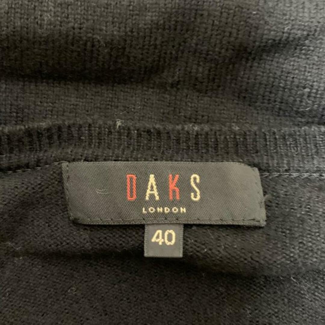 DAKS(ダックス)のDAKS(ダックス) 長袖カットソー サイズ40 L レディース美品  - 黒×ベージュ 刺繍 レディースのトップス(カットソー(長袖/七分))の商品写真