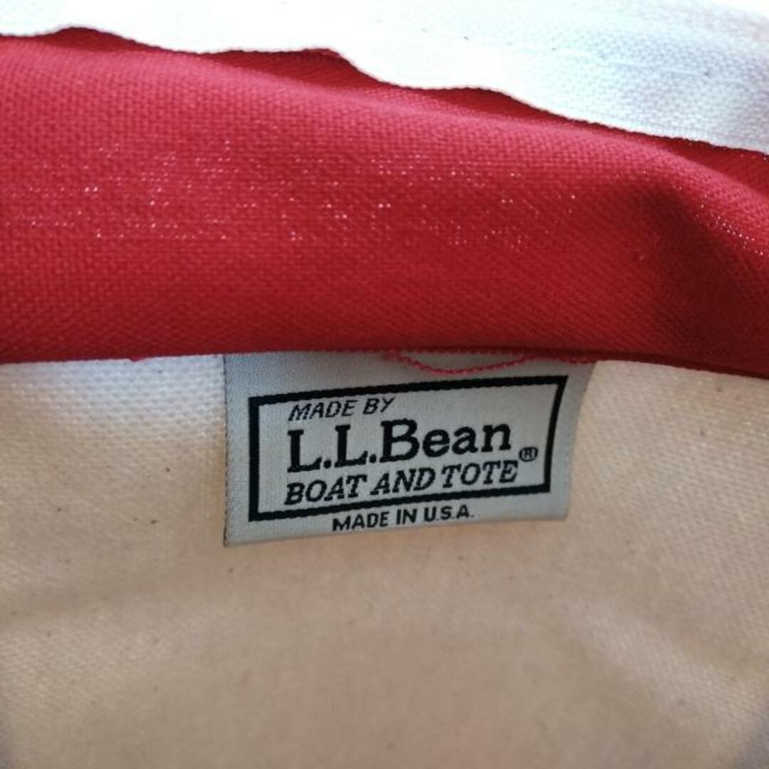 L.L.Bean(エルエルビーン)のL.L.Bean(エルエルビーン) ハンドバッグ - アイボリー×レッド 刺繍/イニシャル K キャンバス レディースのバッグ(ハンドバッグ)の商品写真