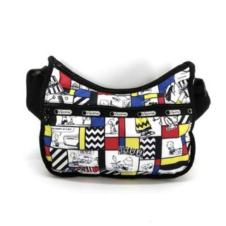 レスポートサック(LeSportsac)のLESPORTSAC(レスポートサック) ショルダーバッグ - 白×黒×マルチ スヌーピー/PEANUTSコラボ レスポナイロン(ショルダーバッグ)