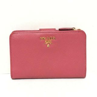 プラダ(PRADA)のPRADA(プラダ) 2つ折り財布 - ピンク L字ファスナー レザー(財布)