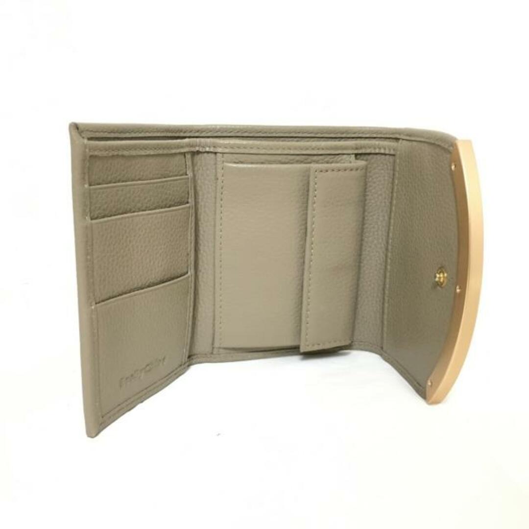 SEE BY CHLOE(シーバイクロエ)のSEE BY CHLOE(シーバイクロエ) 3つ折り財布 - ベージュ×ゴールド レザー×金属素材 レディースのファッション小物(財布)の商品写真