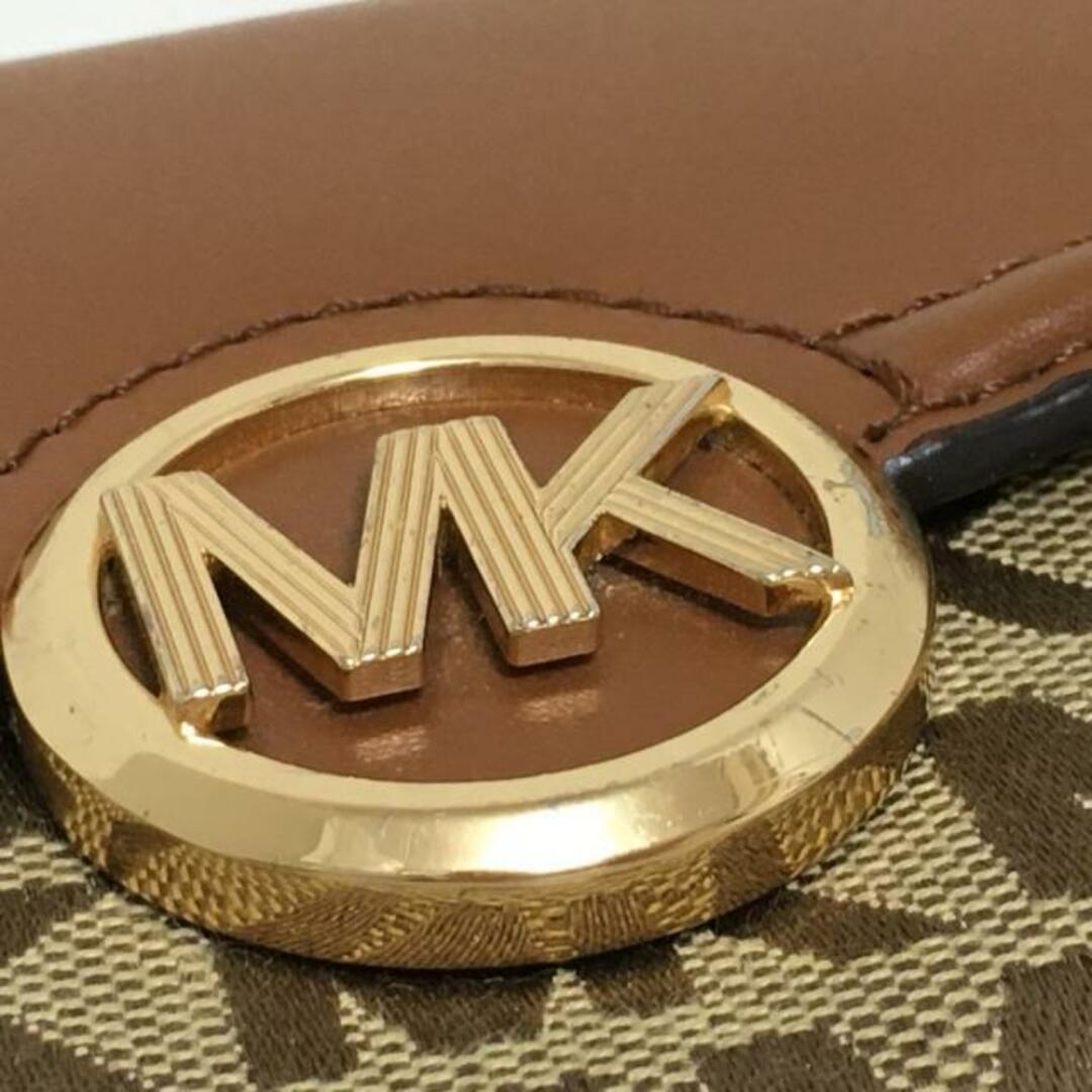 Michael Kors(マイケルコース)のMICHAEL KORS(マイケルコース) 長財布 - ベージュ×ダークブラウン ジャガード×レザー レディースのファッション小物(財布)の商品写真