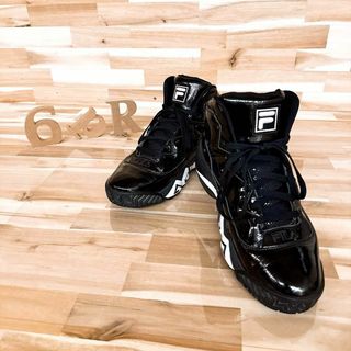 フィラ(FILA)の稀少サイズ【フィラ】マッシュバーン オプレント スニーカー 30.0 黒×白(スニーカー)