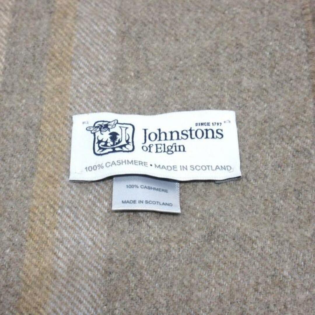 Johnstons(ジョンストンズ)のjohnstons of elgin(ジョンストンズ) ストール(ショール) - ベージュ×ライトブルー×マルチ チェック柄 カシミヤ レディースのファッション小物(マフラー/ショール)の商品写真