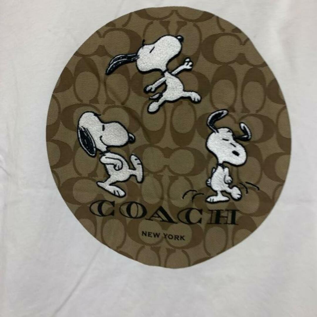 COACH(コーチ)のCOACH(コーチ) 半袖Tシャツ サイズXS レディース美品  - 白×カーキ×黒 レディースのトップス(Tシャツ(半袖/袖なし))の商品写真