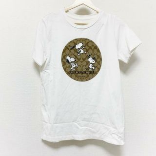 COACH(コーチ) 半袖Tシャツ サイズXS レディース美品  - 白×カーキ×黒