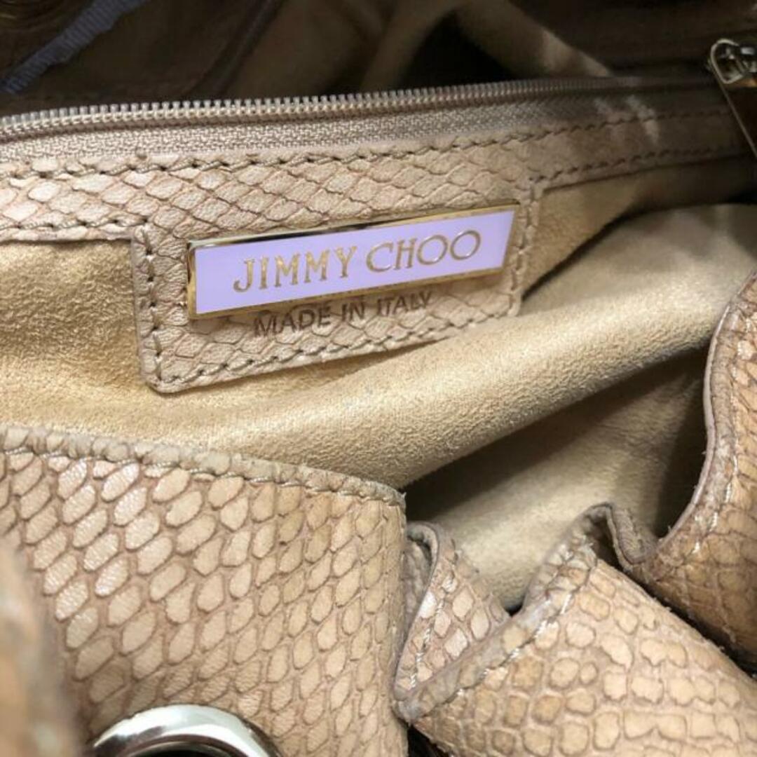JIMMY CHOO(ジミーチュウ)のJIMMY CHOO(ジミーチュウ) ショルダーバッグ ラモナ ブラウン×ダークグレー×ベージュ 型押し加工 レザー レディースのバッグ(ショルダーバッグ)の商品写真