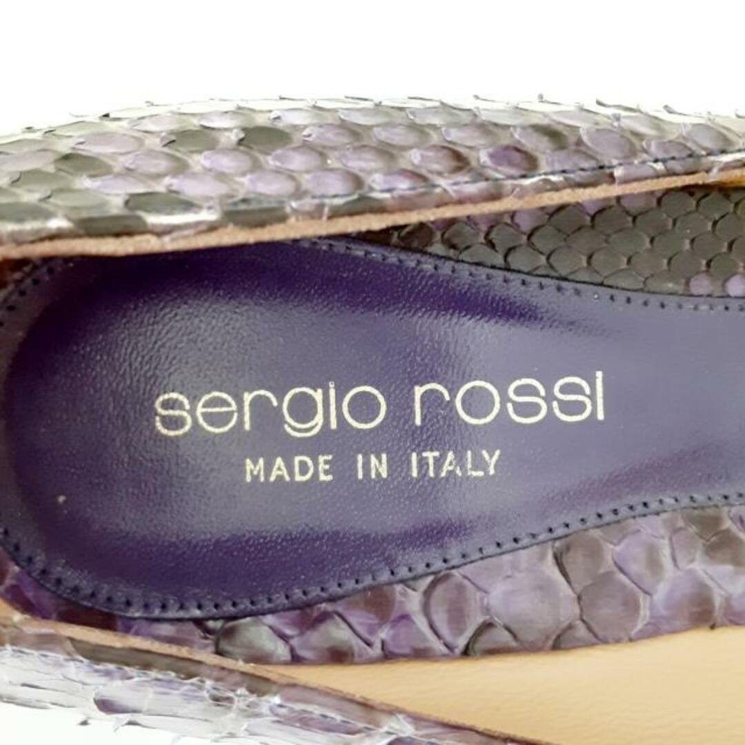 Sergio Rossi(セルジオロッシ)のsergio rossi(セルジオロッシ) パンプス 35 レディース - パープル アウトソール張替済 パイソン レディースの靴/シューズ(ハイヒール/パンプス)の商品写真