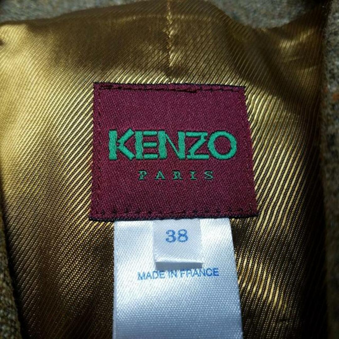 KENZO(ケンゾー)のKENZO(ケンゾー) ジャケット サイズ38 M レディース - カーキ×ベージュ×マルチ 長袖/ストライプ/秋/冬 レディースのジャケット/アウター(その他)の商品写真