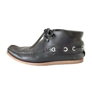 グッチ(Gucci)のGUCCI(グッチ) ショートブーツ 39 レディース - 170304 黒 チャッカブーツ レザー(ブーツ)