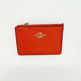 コーチ(COACH)のCOACH(コーチ) パスケース - 57841 レッド キーリング付き レザー(名刺入れ/定期入れ)