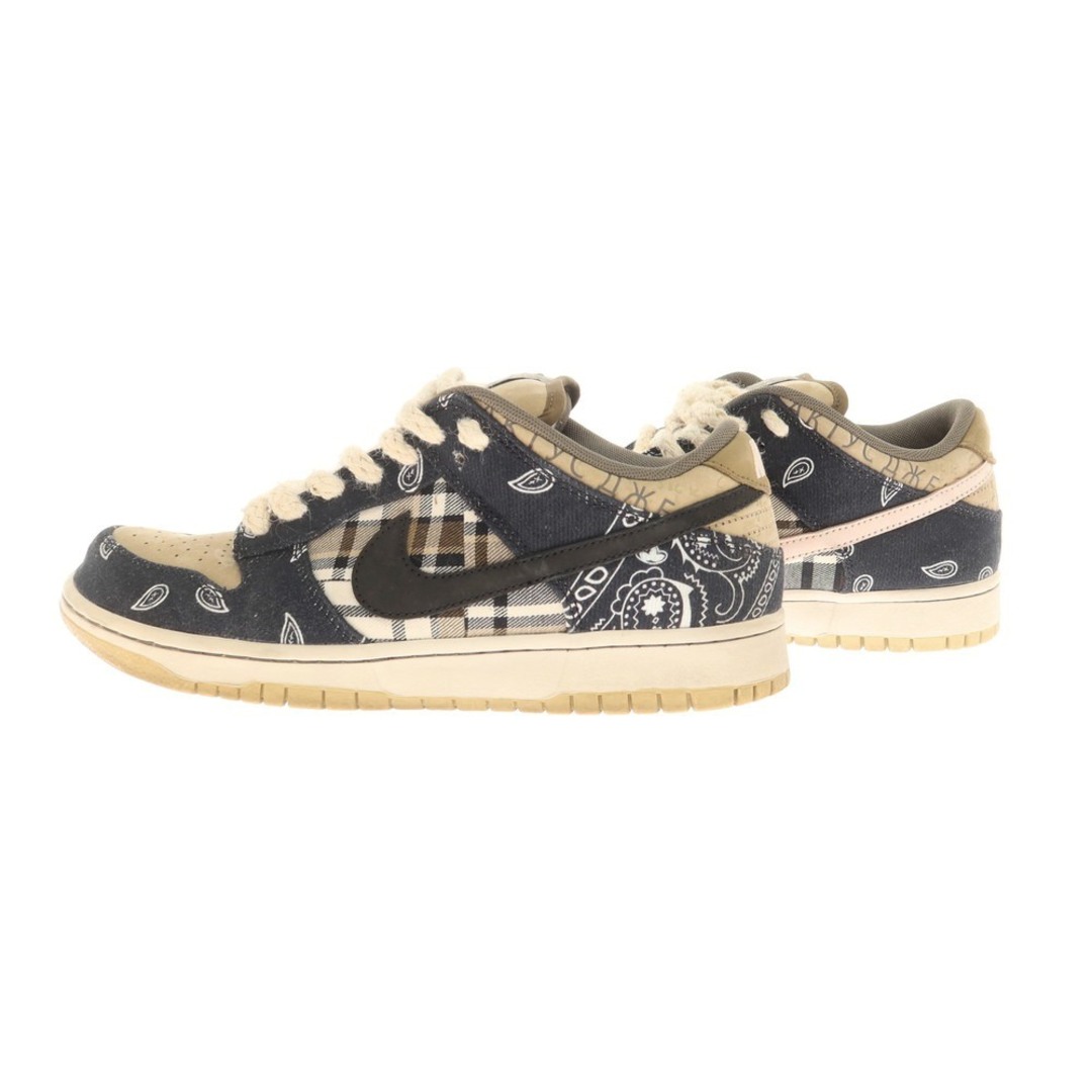 NIKE(ナイキ)の【中古】ナイキ NIKE × TRAVIS SCOTT SB DUNK LOW PRM QS ダンクロー スニーカー ブラック×ベージュ【サイズ27cm】【メンズ】 メンズの靴/シューズ(スニーカー)の商品写真