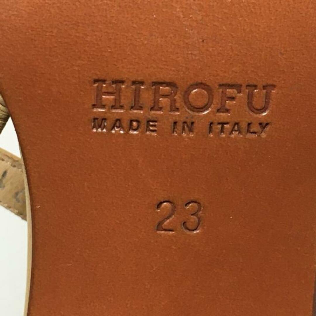 HIROFU(ヒロフ) サンダル 23 レディース - ライトブラウン レザー レディースの靴/シューズ(サンダル)の商品写真