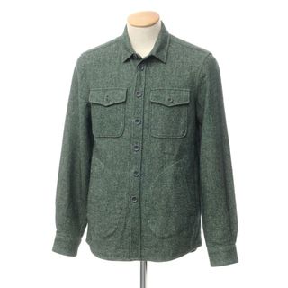 【中古】ヤコブコーエン JACOB COHEN アセテートウールカシミヤ カジュアルシャツ ダークグリーン【サイズS】【メンズ】