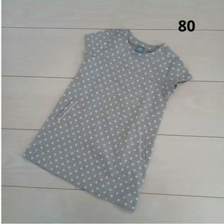 ベビーギャップ(babyGAP)のbaby GAP　ベビーギャップ　ドット柄ワンピース　80(ワンピース)