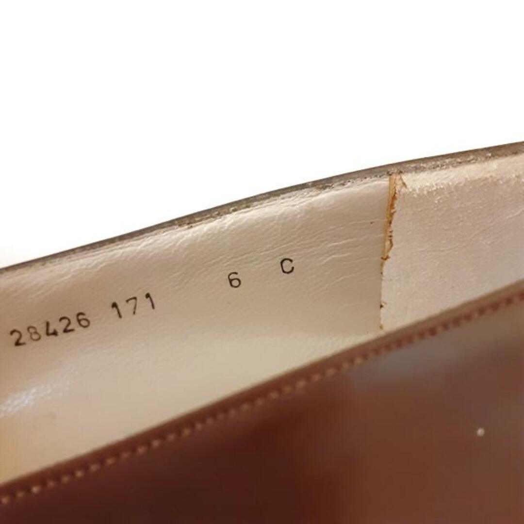 Salvatore Ferragamo(サルヴァトーレフェラガモ)のSalvatoreFerragamo(サルバトーレフェラガモ) パンプス 6 C レディース - ダークブラウン×黒 レザー レディースの靴/シューズ(ハイヒール/パンプス)の商品写真