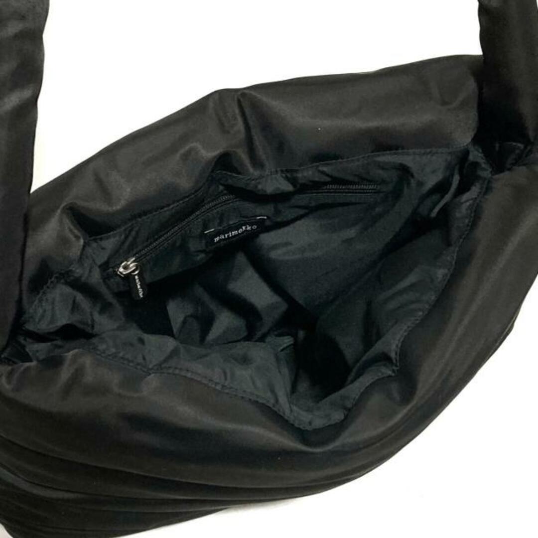 marimekko(マリメッコ)のmarimekko(マリメッコ) ショルダーバッグ美品  - 黒 ナイロン レディースのバッグ(ショルダーバッグ)の商品写真