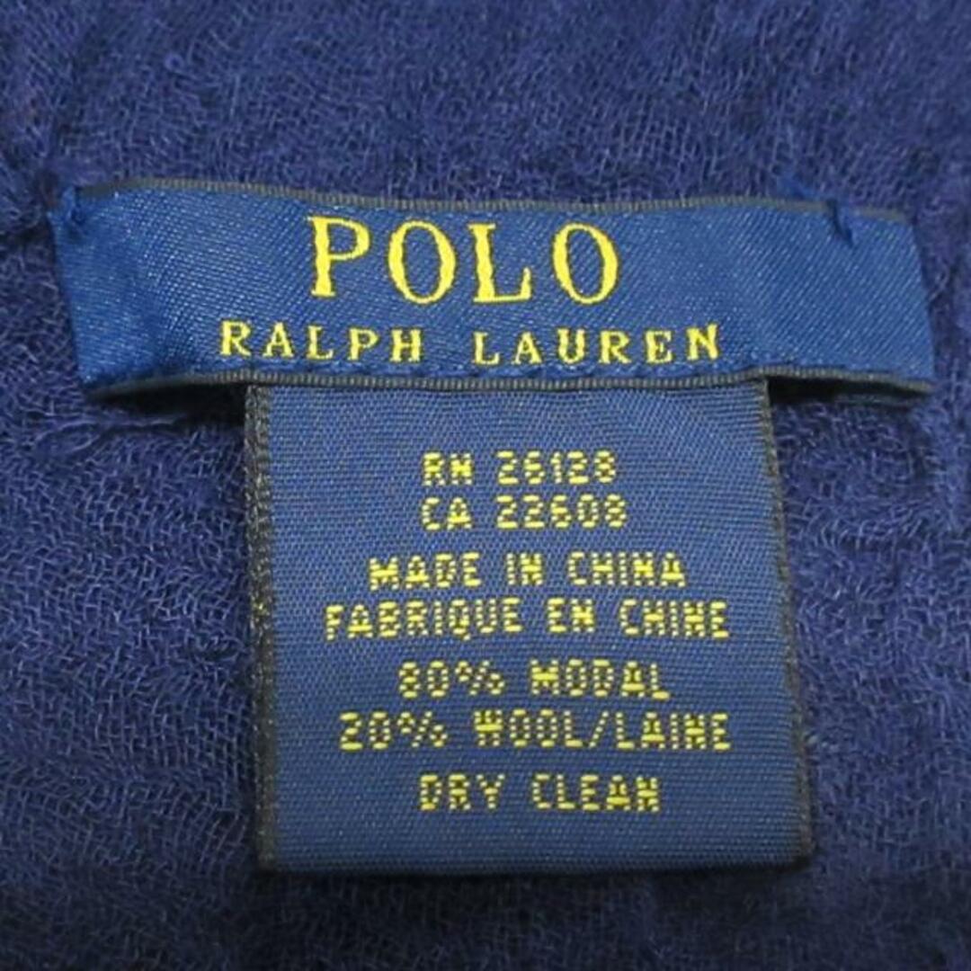 POLO RALPH LAUREN(ポロラルフローレン)のPOLObyRalphLauren(ポロラルフローレン) ストール(ショール) - ダークネイビー モダール×ウール レディースのファッション小物(マフラー/ショール)の商品写真