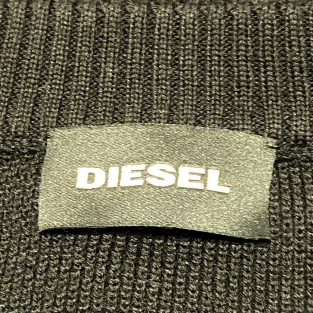 DIESEL(ディーゼル)のDIESEL(ディーゼル) 長袖セーター サイズXL メンズ美品  - 黒×ネイビー×ボルドー クルーネック メンズのトップス(ニット/セーター)の商品写真