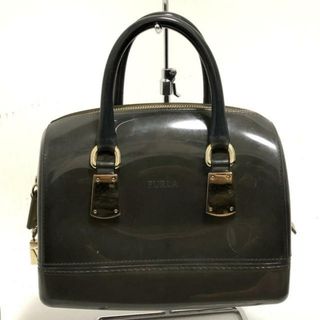 フルラ(Furla)のFURLA(フルラ) ハンドバッグ美品  キャンディバッグ ダークグレー ラバー(ハンドバッグ)