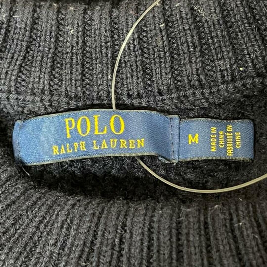 POLO RALPH LAUREN(ポロラルフローレン)のPOLObyRalphLauren(ポロラルフローレン) ワンピース サイズM レディース美品  - ダークネイビー ハイネック/長袖/ミニ/ニット レディースのワンピース(その他)の商品写真