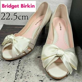 Bridget Birkin - 【美品】BridgetBirkin 22.5 リボン オープントゥ パンプス 白