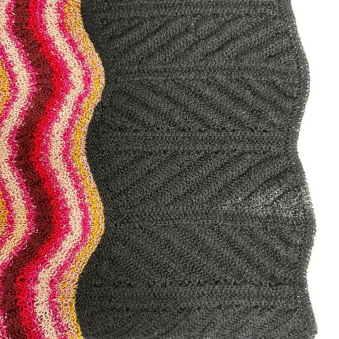 MISSONI(ミッソーニ)のMISSONI(ミッソーニ) ワンピース サイズ38 S レディース美品  - 黒×ボルドー×マルチ 長袖/ミニ/ニット/ボーダー レディースのワンピース(その他)の商品写真