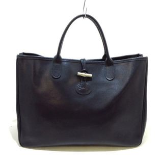 ロンシャン(LONGCHAMP)のLONGCHAMP(ロンシャン) ハンドバッグ ロゾ 黒 レザー(ハンドバッグ)