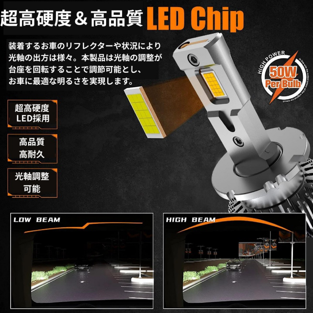 最新LED搭載バージョン D2S / D2R  D4S/D4R HIDからLED 自動車/バイクの自動車(汎用パーツ)の商品写真