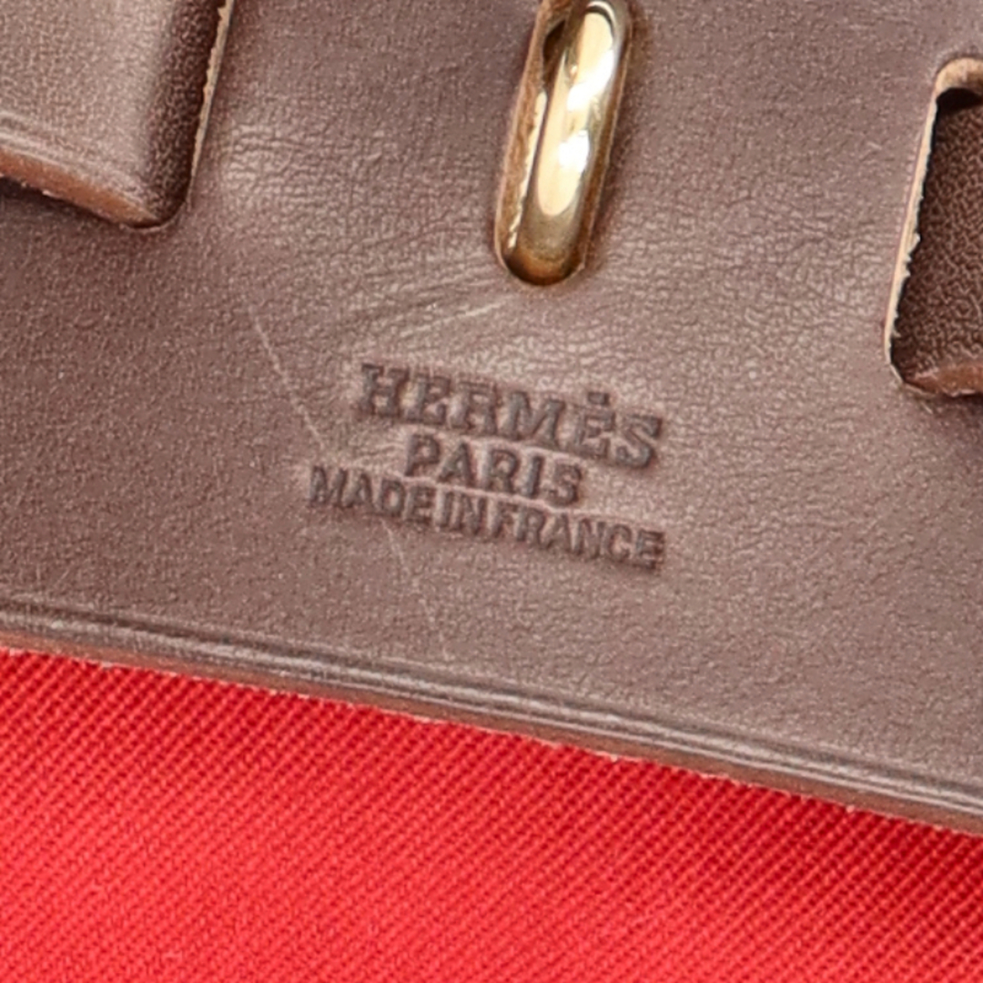 Hermes(エルメス)のエルメス エールバッグ アド PM  キャンバス/カーフレザー レディースショルダーバッグ
 レッド/オレンジ【中古】 レディースのバッグ(ショルダーバッグ)の商品写真