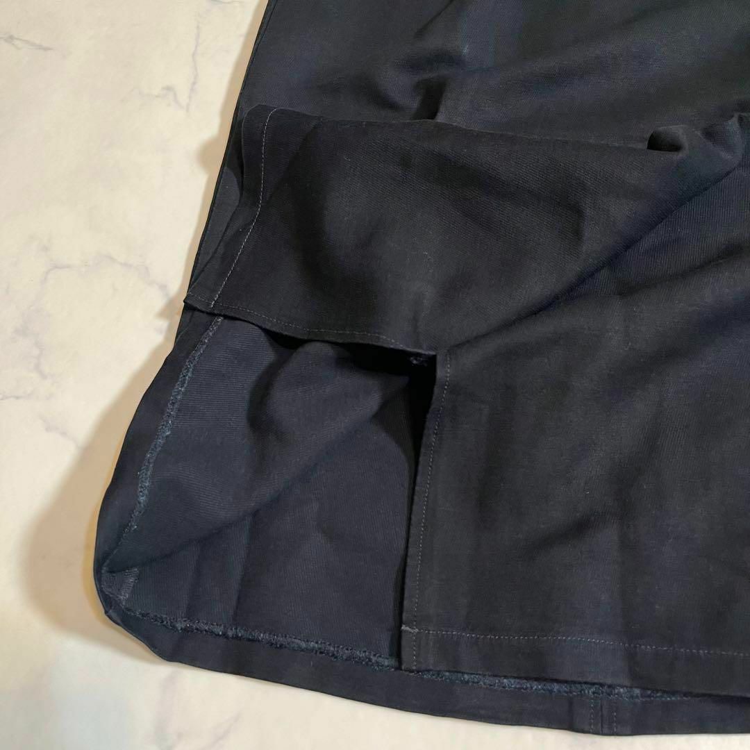LEPSIM(レプシィム)のLEPSIM ラップ風スカート　リボン　黒　タイト　膝下　ブラック　S レディースのスカート(ひざ丈スカート)の商品写真
