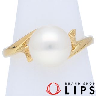 ミキモト(MIKIMOTO)のミキモト パールリング  P:約8.0mm(#7)(#7 幅:0.1-0.8cm) K18YG 仕上げ済 美品【中古】(リング(指輪))