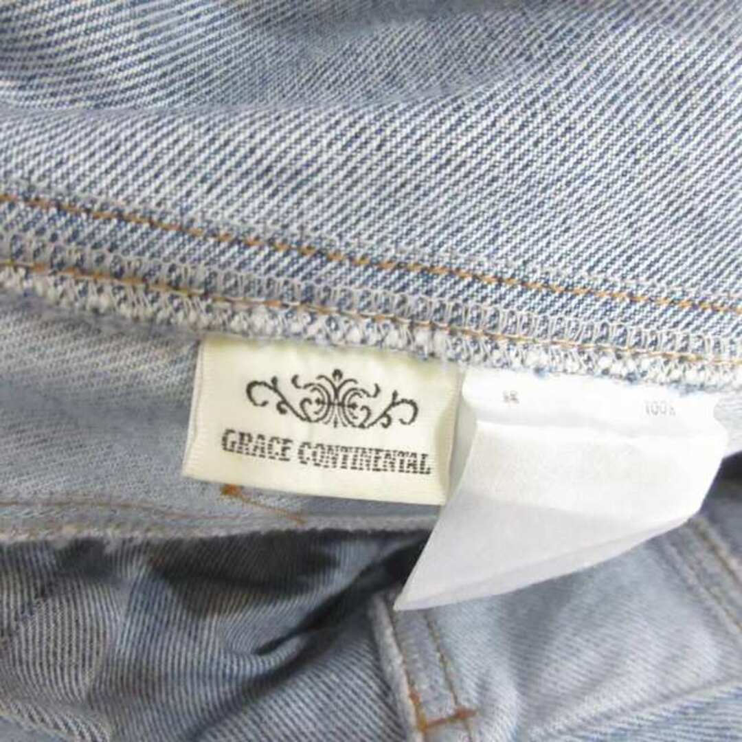 GRACE CONTINENTAL(グレースコンチネンタル)のグレースコンチネンタル デニムスカート ロング パッチワーク ブルー 青 F レディースのスカート(ロングスカート)の商品写真