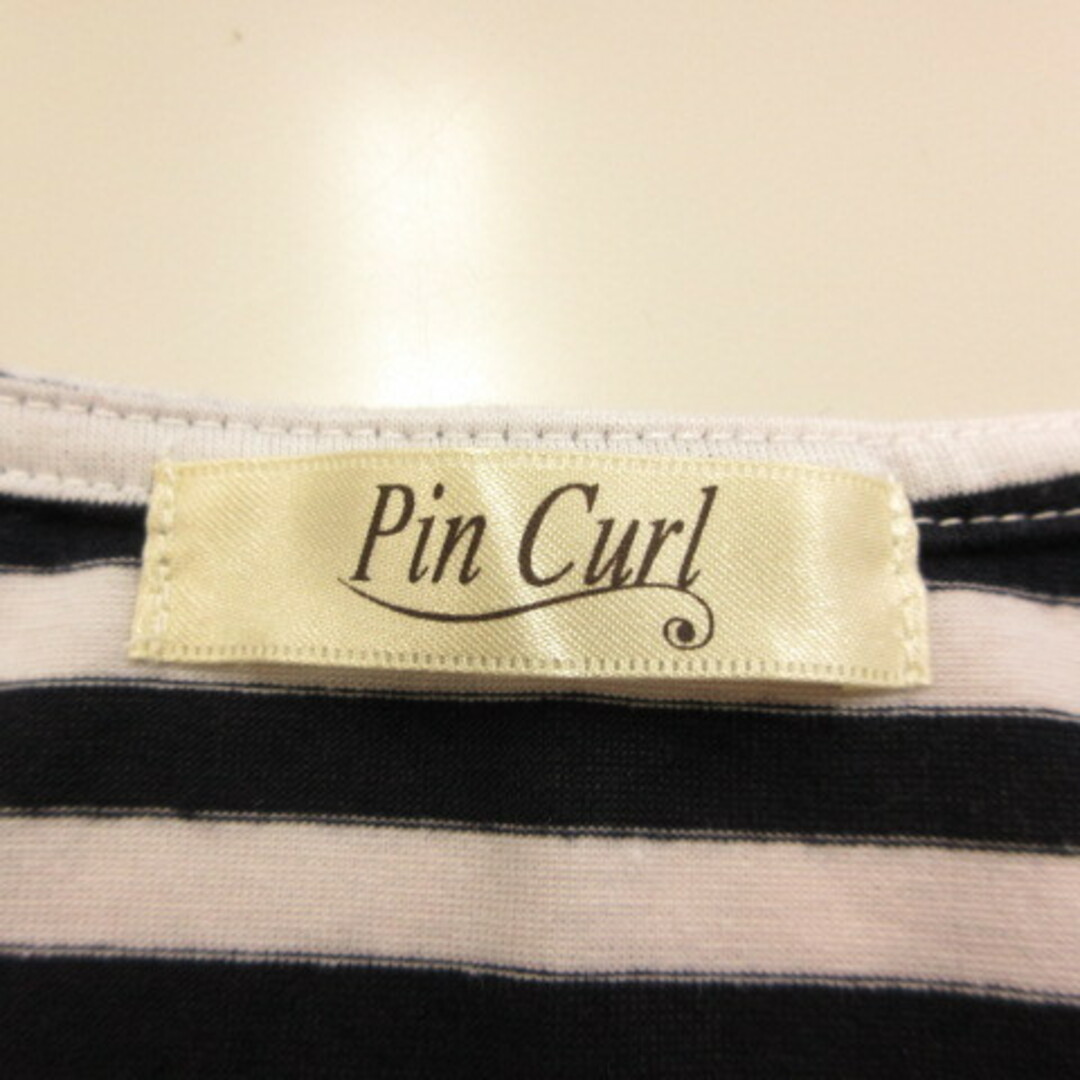 Pin Curl(ピンカール)のピンカール Pin Curl カットソー タンクトップ ボーダー ストレッチ M レディースのトップス(タンクトップ)の商品写真