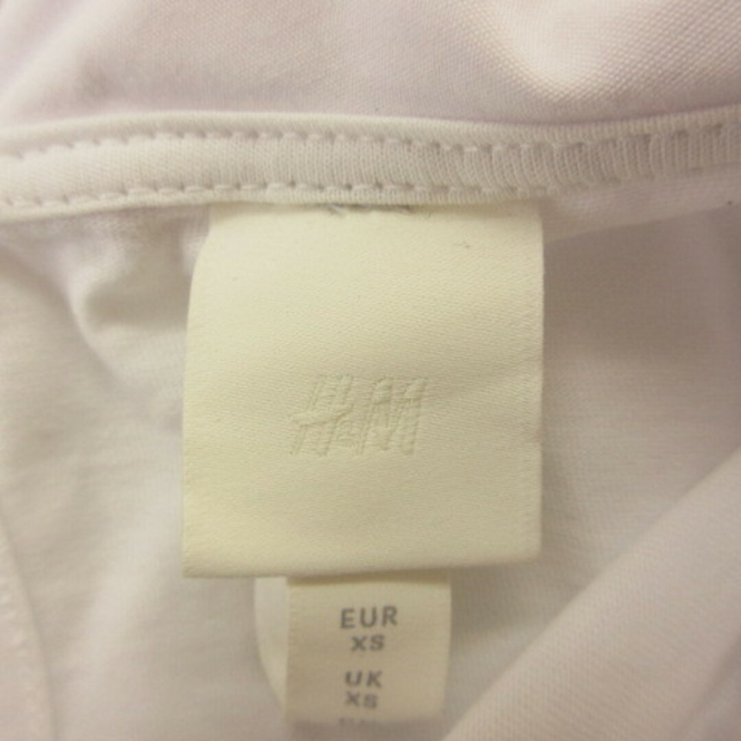 H&M(エイチアンドエム)のエイチ&エム H&M カットソー Tシャツ 半袖 衿付き レース 白 XS  レディースのトップス(Tシャツ(半袖/袖なし))の商品写真