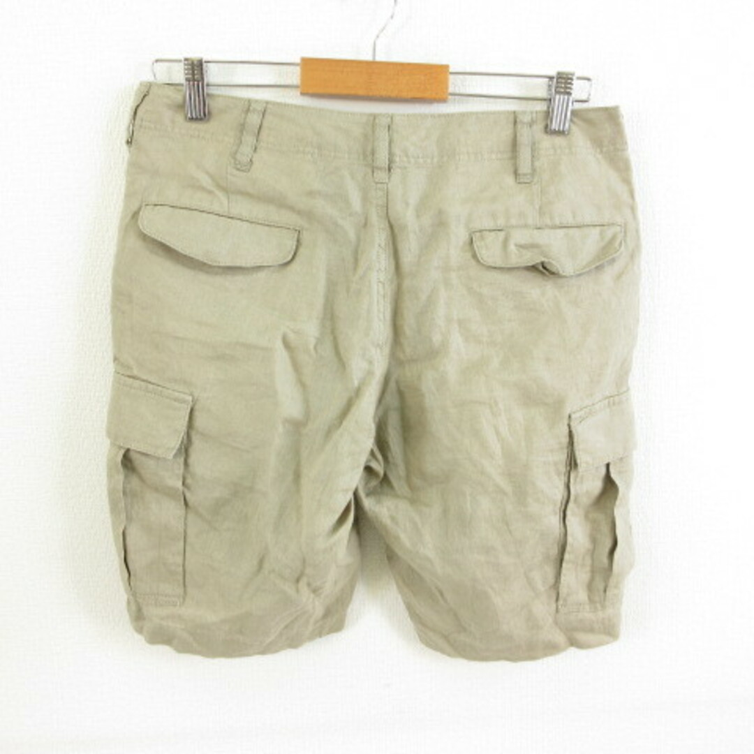 MUJI (無印良品)(ムジルシリョウヒン)の無印良品 良品計画 ショートパンツ リネン ベージュ S *T620 メンズのパンツ(ショートパンツ)の商品写真