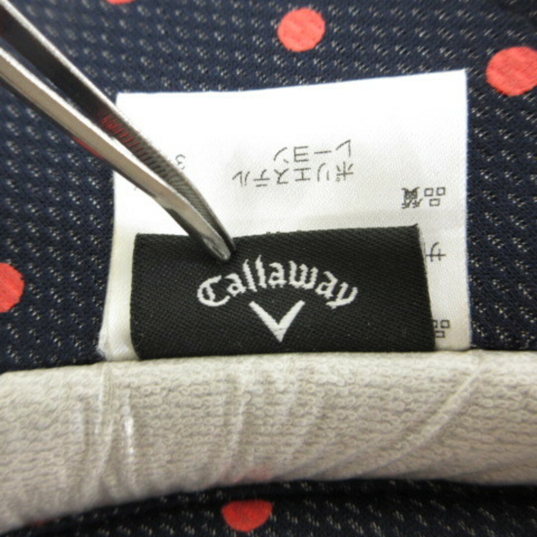 Callaway(キャロウェイ)のキャロウェイ CALLAWAY サンバイザー ドット ロゴ ワンポイント 紺 F レディースの帽子(その他)の商品写真