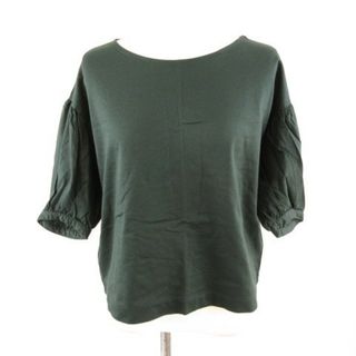 UNIQLO - ユニクロ UNIQLO カットソー Tシャツ 五分袖 緑 S *T604