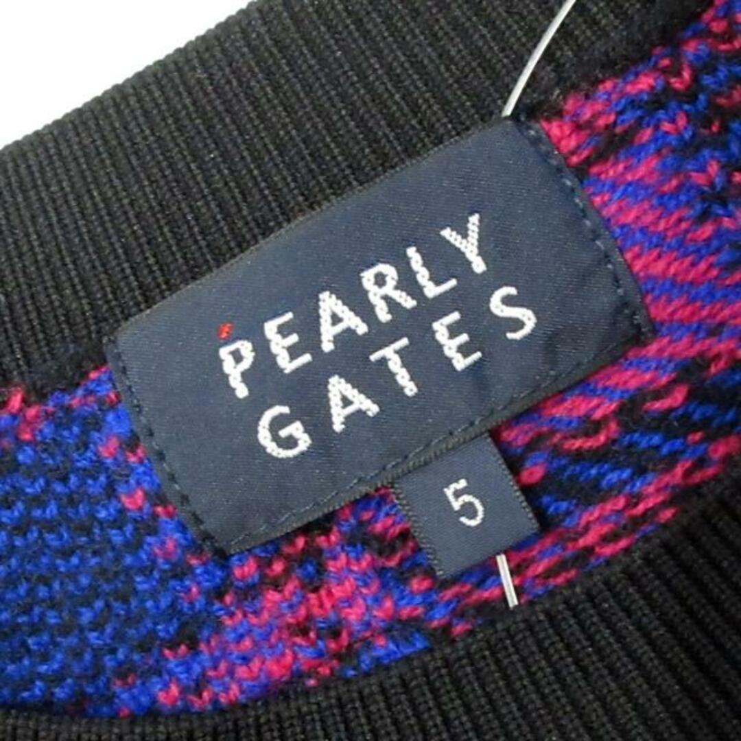 PEARLY GATES(パーリーゲイツ)のPEARLY GATES(パーリーゲイツ) 長袖セーター サイズ5 XL メンズ - ピンク×ブルー×マルチ メンズのトップス(ニット/セーター)の商品写真