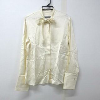 ジルサンダー(Jil Sander)のJILSANDER(ジルサンダー) 長袖シャツブラウス サイズ32 XS レディース美品  - アイボリー 23AW/ボウカラー/ラヴァリエカラー(シャツ/ブラウス(長袖/七分))