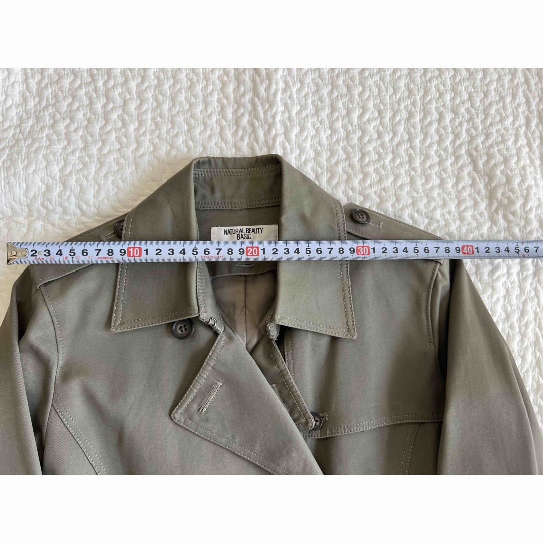 NATURAL BEAUTY BASIC(ナチュラルビューティーベーシック)のナチュラルビューティーベーシック　インナー付きコート　Lサイズ レディースのジャケット/アウター(トレンチコート)の商品写真