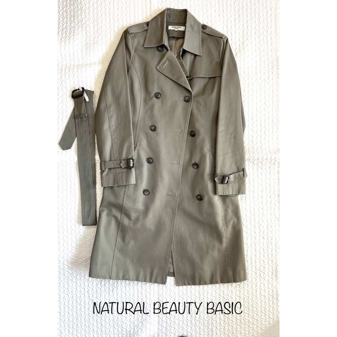 NATURAL BEAUTY BASIC(ナチュラルビューティーベーシック)のナチュラルビューティーベーシック　インナー付きコート　Lサイズ レディースのジャケット/アウター(トレンチコート)の商品写真