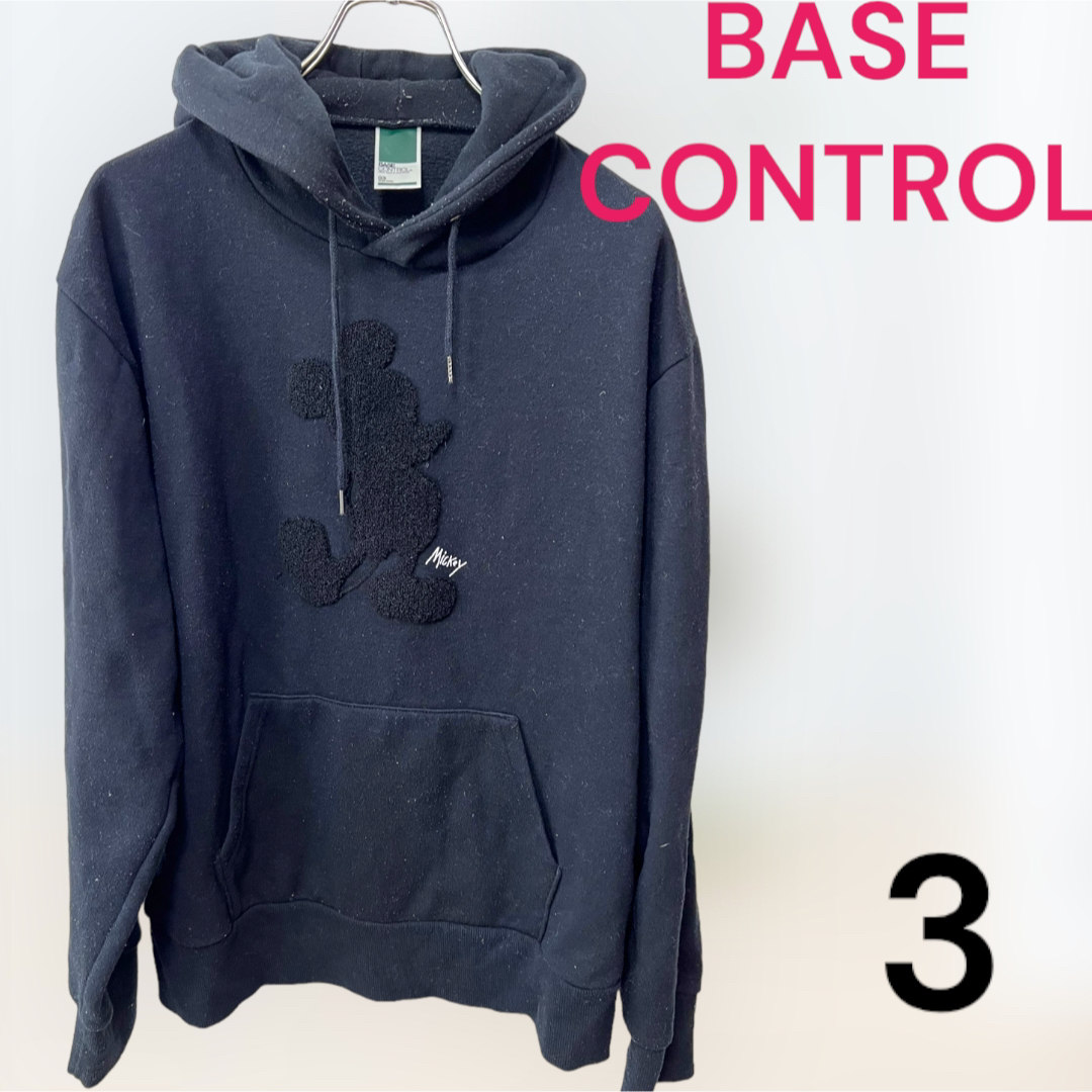 BASE CONTROL(ベースコントロール)のBASE CONTROL ディズニー裏起毛パーカー　ミッキー  3サイズ メンズのトップス(パーカー)の商品写真