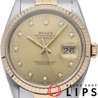 ロレックス(ROLEX)のロレックス デイトジャスト メンズ時計 10Pダイヤ Datejust Mens 16233G(X) K18YG/SS メンズ時計 シャンパンカラー 仕上げ済 1991年 美品 【中古】(その他)