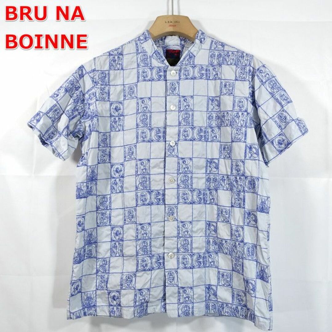 BRUNABOINNE - 【良品】ブルーナボイン 星座柄刺繍半袖シャツ BRU NA