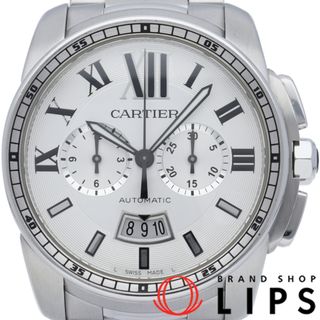 カルティエ(Cartier)のカルティエ カリブル ドゥ カルティエ クロノグラフ ウォッチ Calibre de Cartier Chronograph
 W7100045 SS メンズ時計 ホワイト 仕上げ済 美品 【中古】(その他)