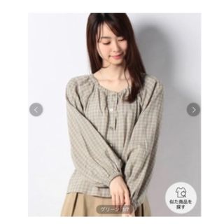 エヘカソポ(ehka sopo)のチェックスクエアブラウス チェックブラウス ブラウス 春コーデ 春服(シャツ/ブラウス(長袖/七分))